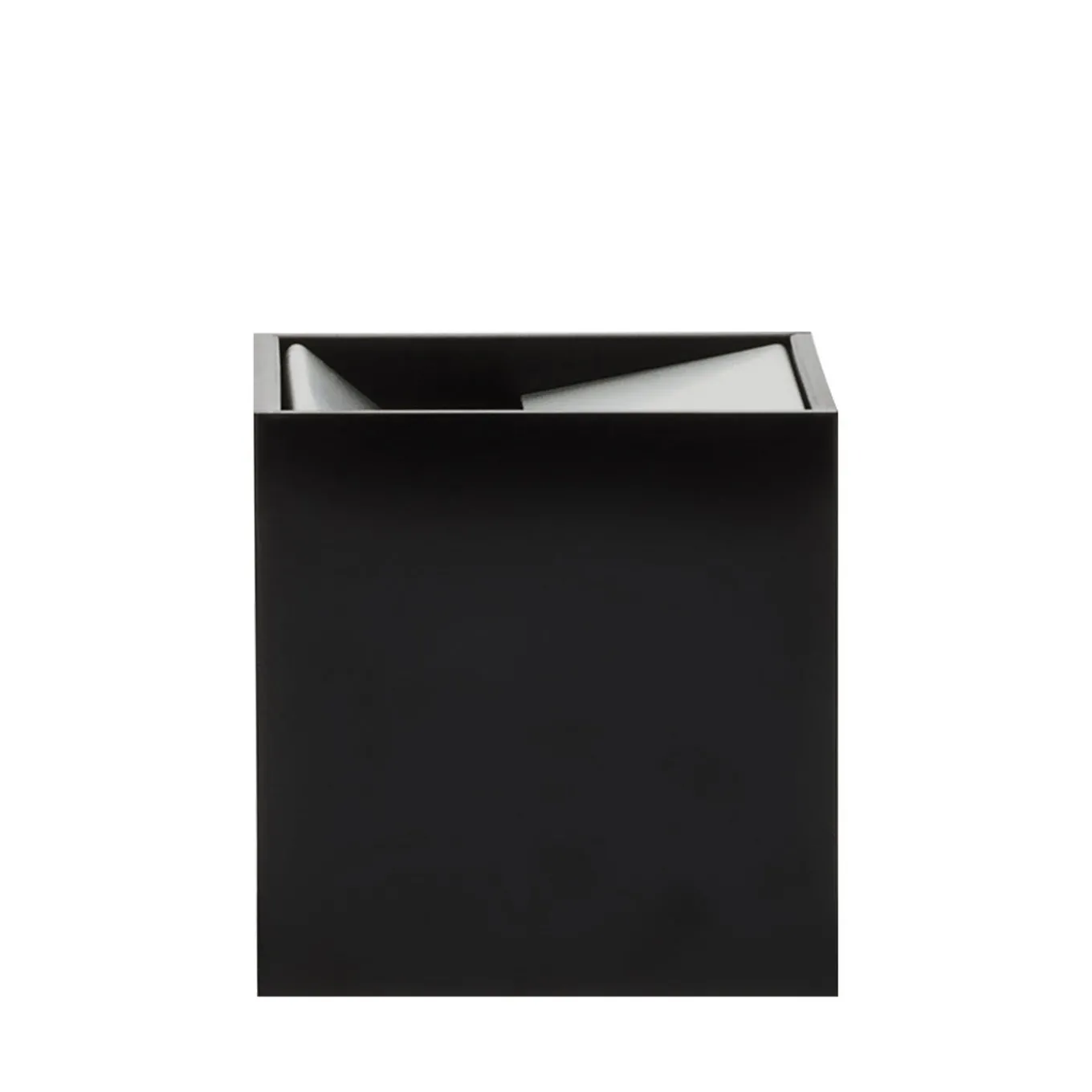 Cubo Large Black Ashtray by Bruno Munari