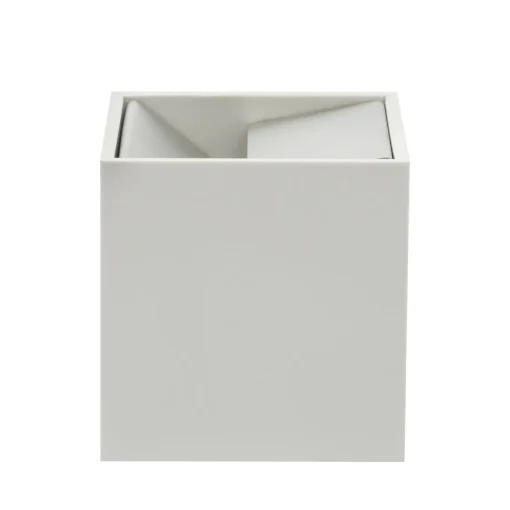 Cubo Large White Ashtray by Bruno Munari