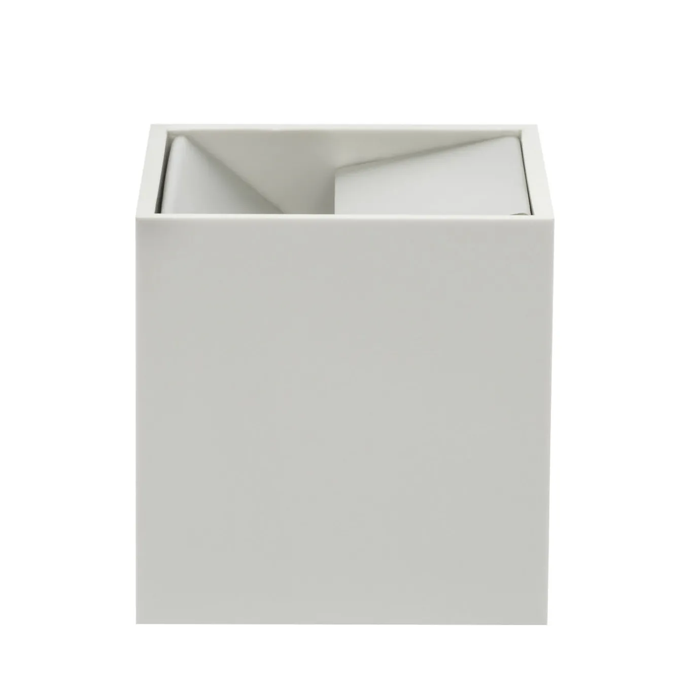 Cubo Large White Ashtray by Bruno Munari
