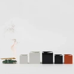 Cubo Large White Ashtray by Bruno Munari