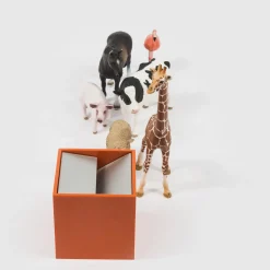 Cubo Small Orange Ashtray by Bruno Munari