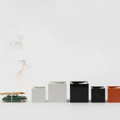 Cubo Small Orange Ashtray by Bruno Munari