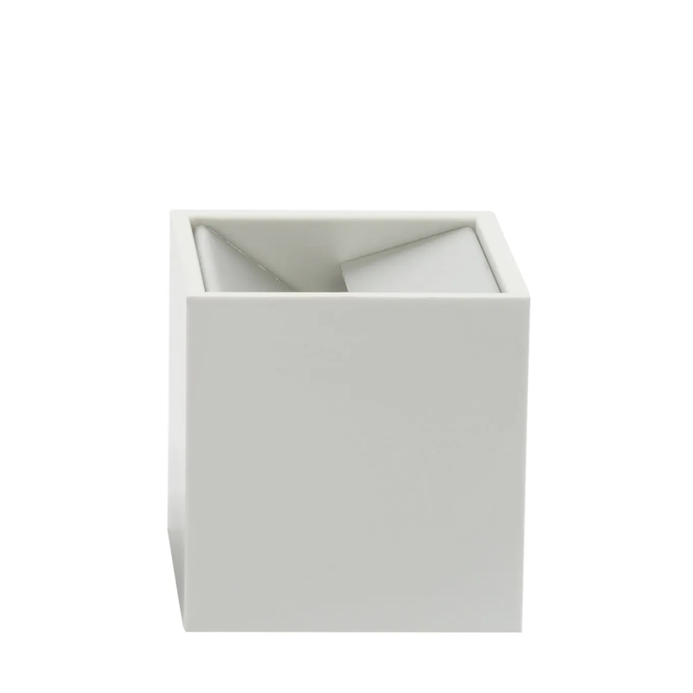 Cubo Small White Ashtray by Bruno Munari