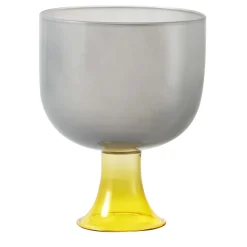 Cuppino Yellow and Gray Goblet by Aldo Cibic