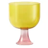 Cuppino Yellow and Pink Goblet by Aldo Cibic