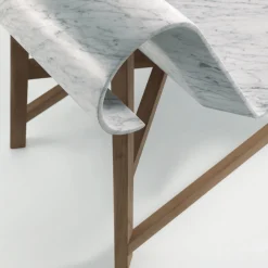 Curl Armchair in White Carrara Marble by Gritti Rollo