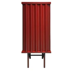 Curl Fire Red MDF Cabinet