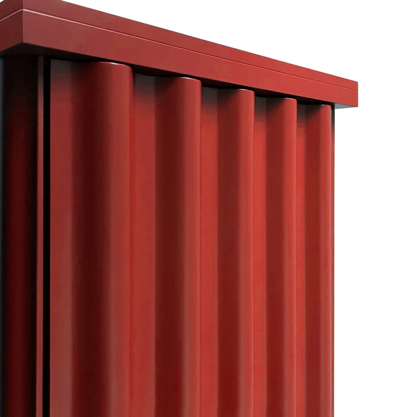 Curl Fire Red MDF Cabinet