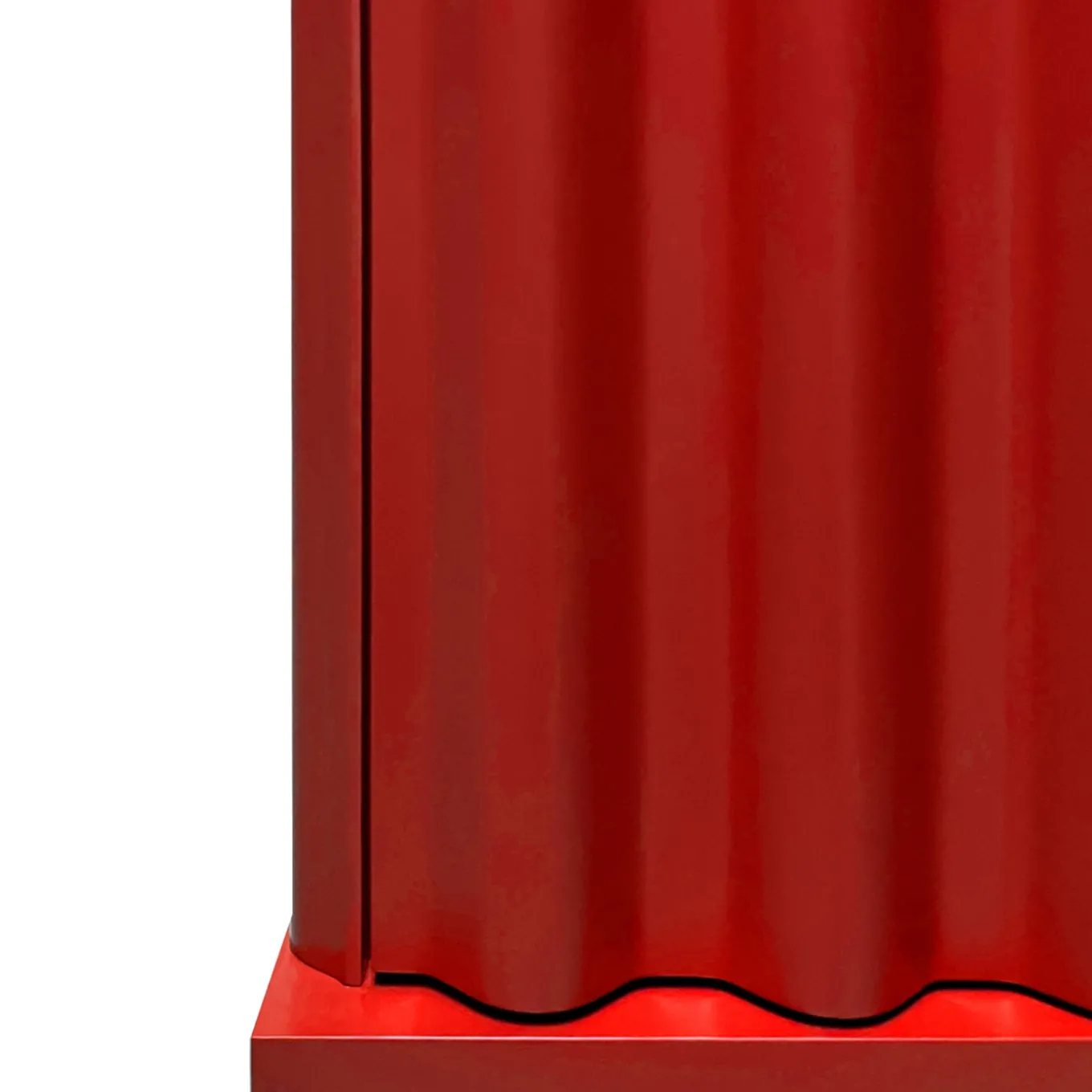 Curl Fire Red MDF Cabinet