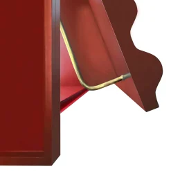 Curl Fire Red MDF Cabinet