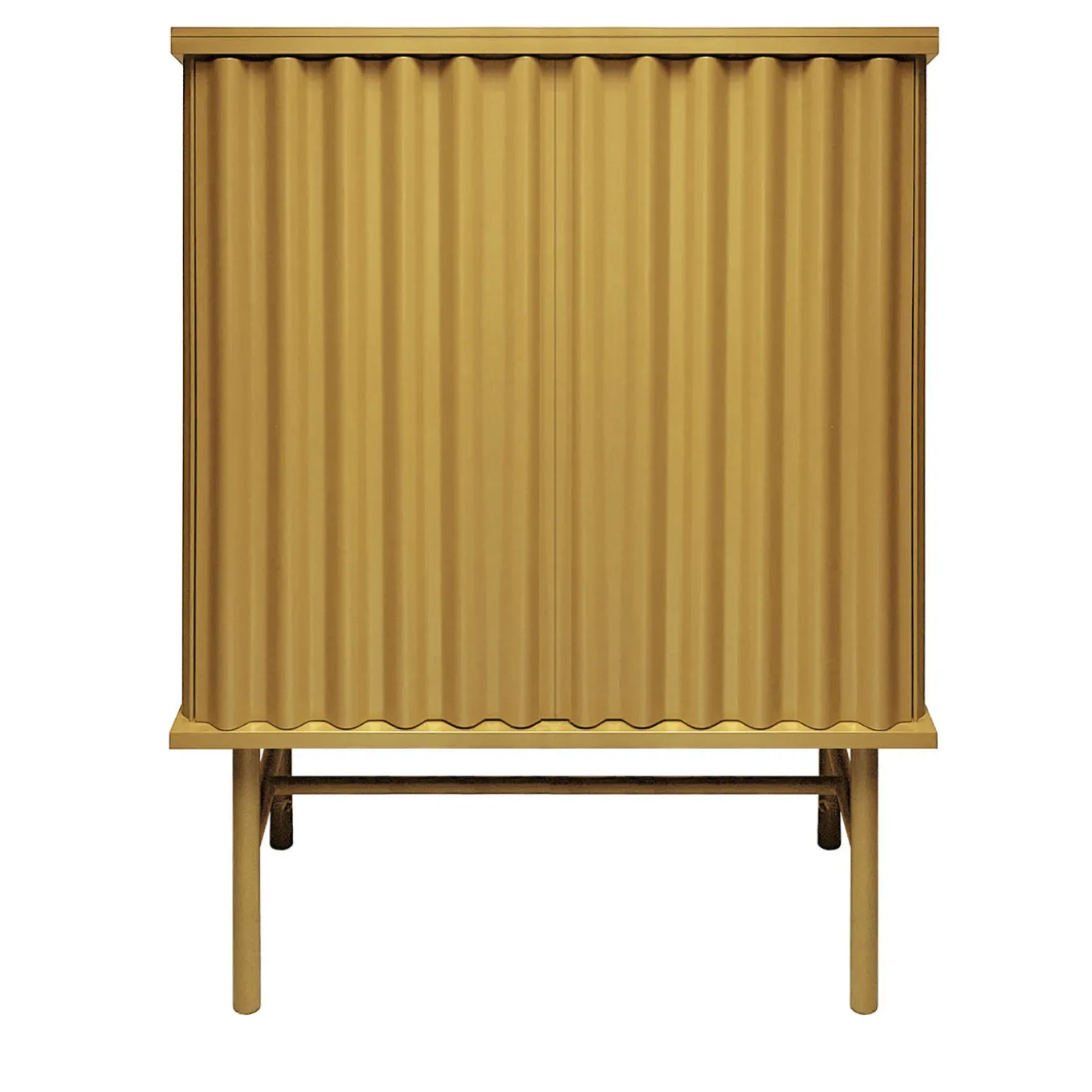 Curl Golden Yellow 2-Door MDF Cabinet