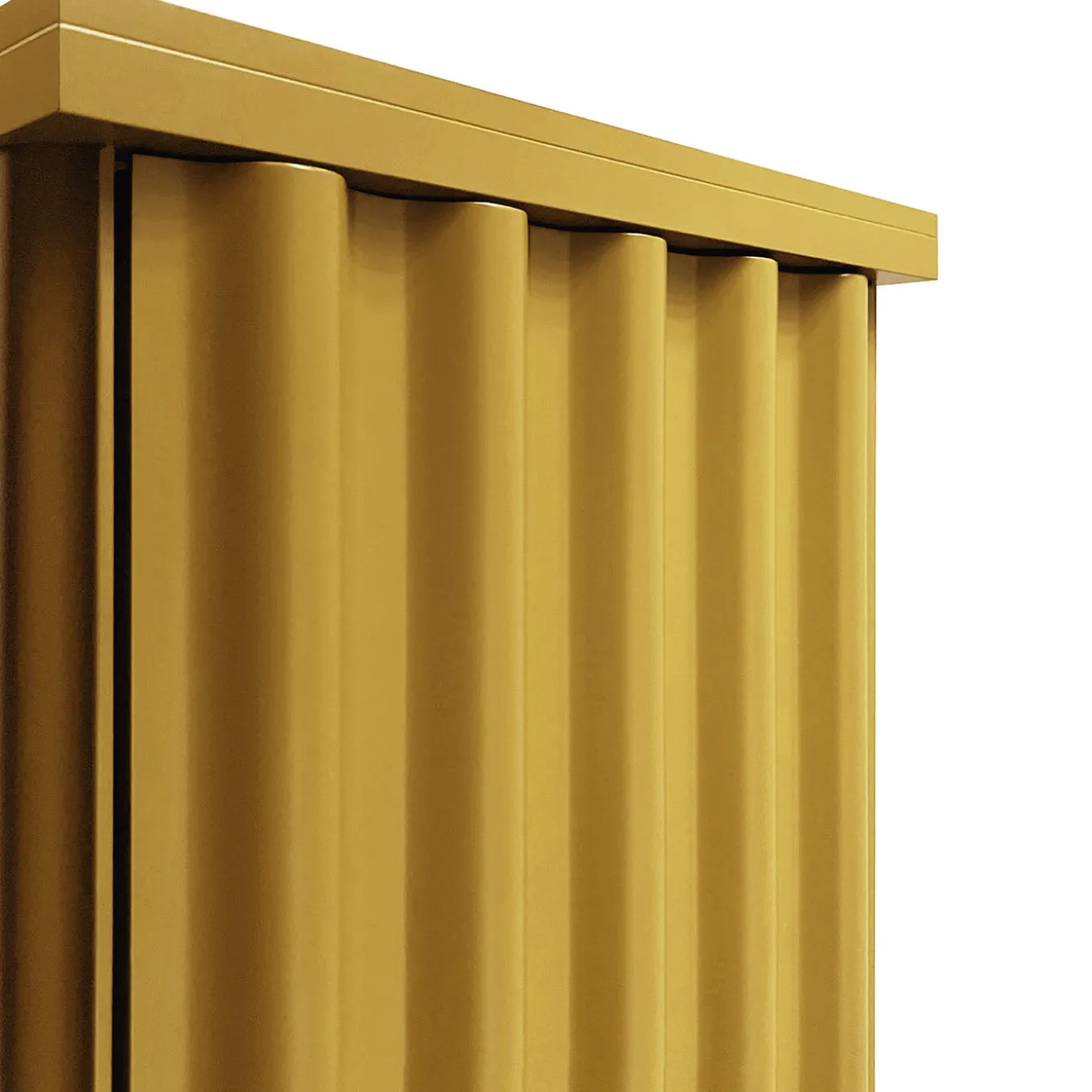 Curl Golden Yellow 2-Door MDF Cabinet