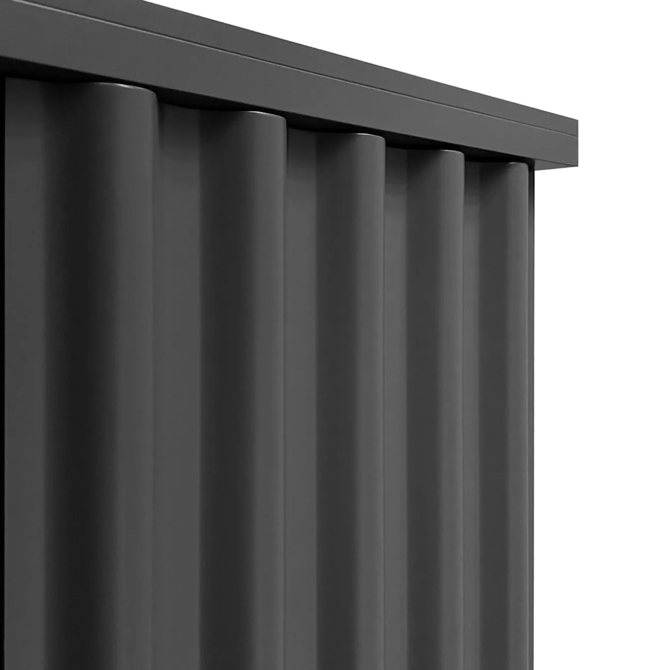 Curl Slate Gray 2-Door MDF Cabinet