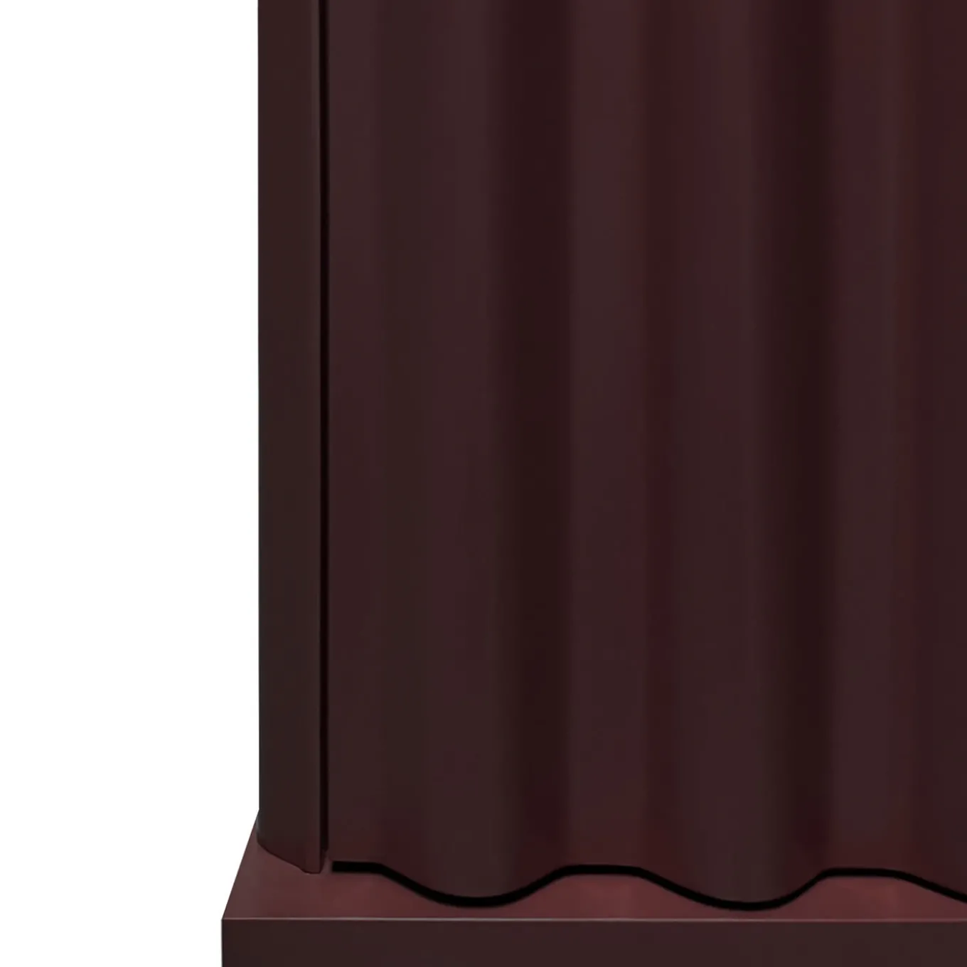 Curl Wine Red 2-Door MDF Cabinet