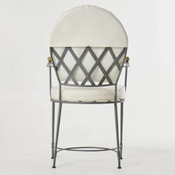 Curved Backrest Cushioned Armchair