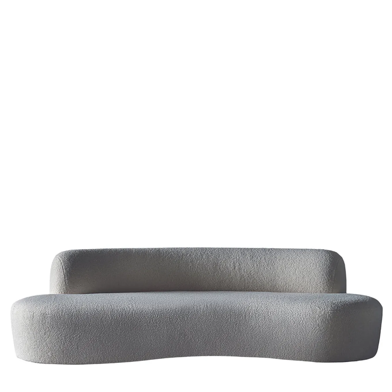 Curvy Mono White Fabric Sofa by Paola Navone