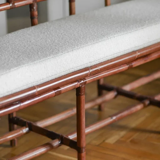 Cushioned Bamboo Bench