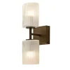 Cuspide White Glass Double Wall Lamp