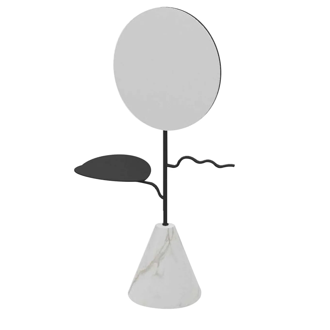 Custode Anthracite/Carrara Jewelry Stand with Mirror #1