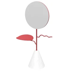 Custode Salmon Pink/Carrara Jewelry Stand with Mirror