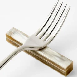 Cutlery Rest in White Blond Natural Horn 6 pcs