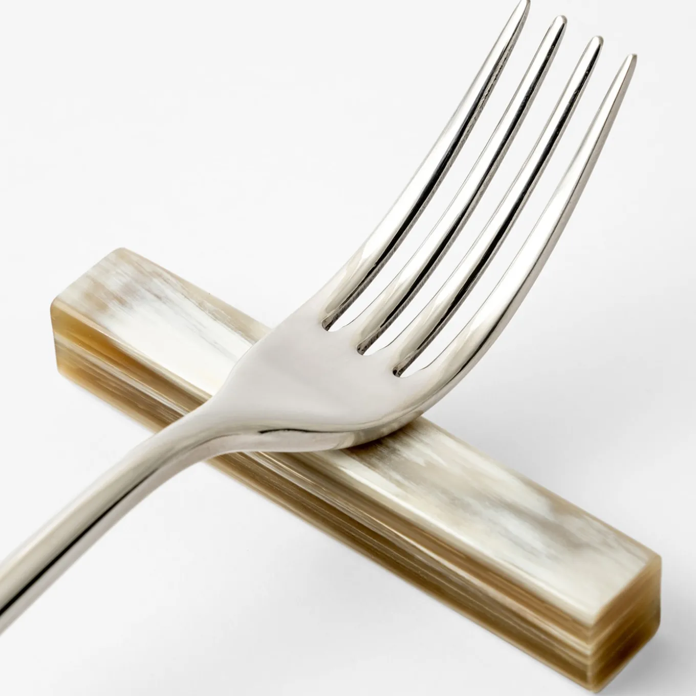 Cutlery Rest in White Blond Natural Horn 6 pcs