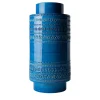 Cylinder Blue Reel Vase by Aldo Londi