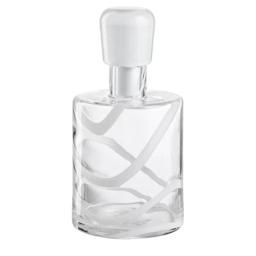 Cyrcus Esse White & Transparent Murano Glass Bottle