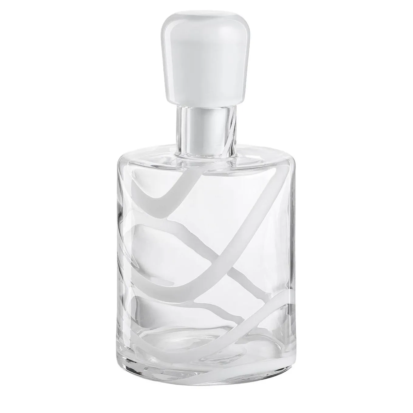 Cyrcus Esse White & Transparent Murano Glass Bottle