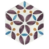 Daamè Set of 28 Hexagonal Purple Tiles