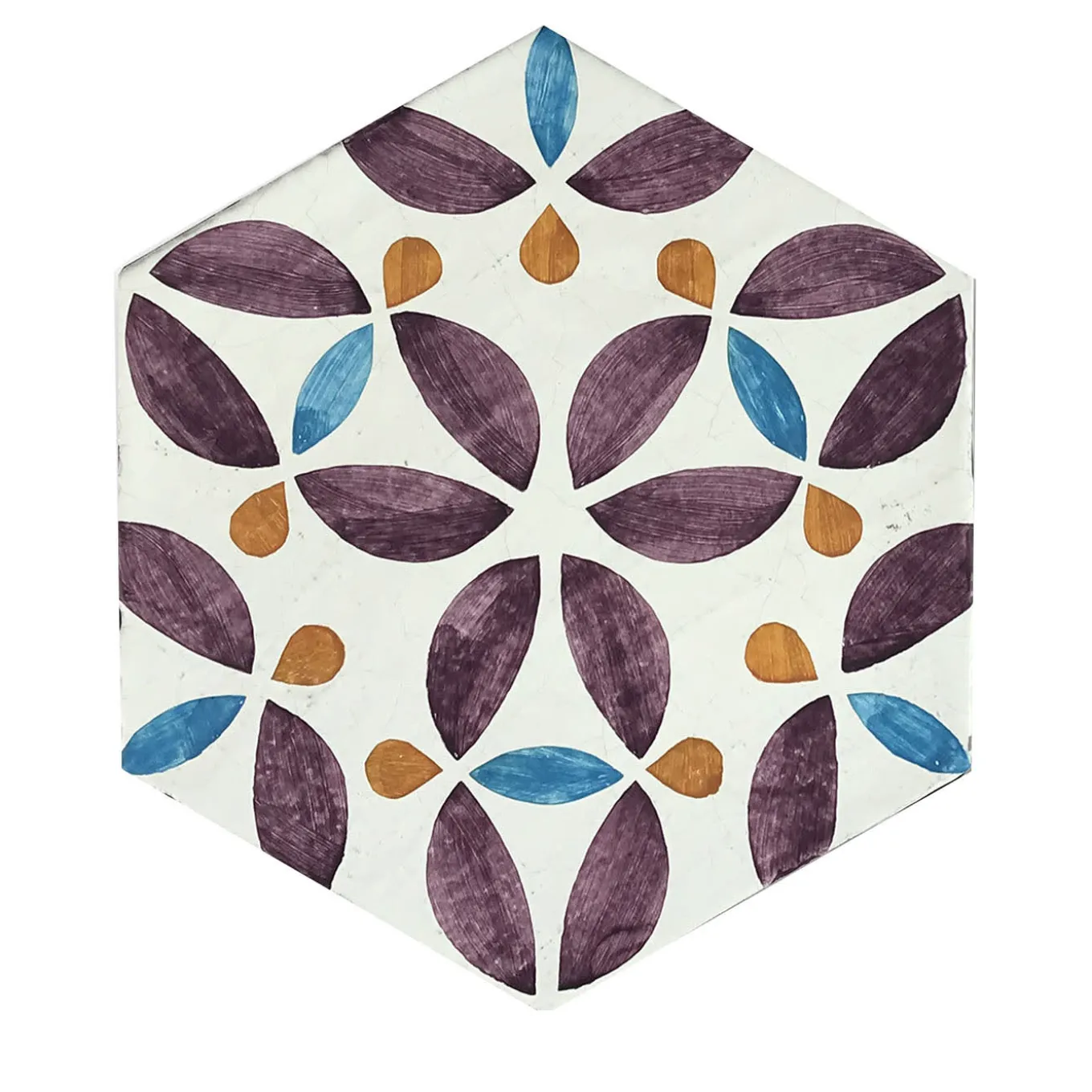 Daamè Set of 28 Hexagonal Purple Tiles