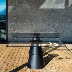 Dada Glass Black Ping Pong Table