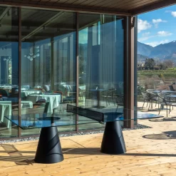 Dada Glass Black Ping Pong Table