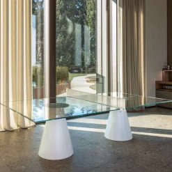 Dada Glass White Ping Pong Table