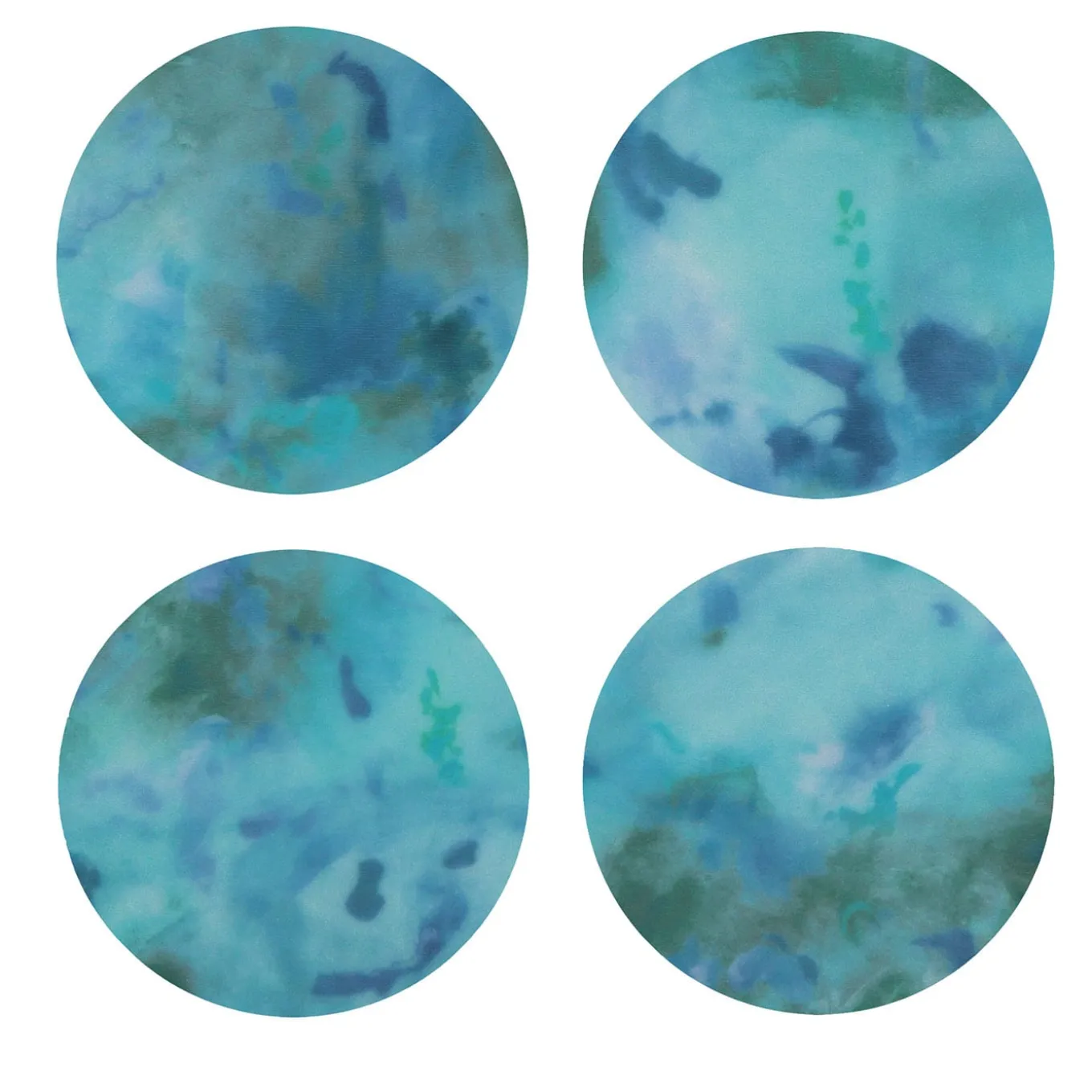 Dafne Set of 8 Mottled Blue Coasters