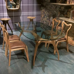 Daina Chair in Walnut with Open Back By Nigel Coates