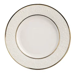 Damasco Set of 2 White & Gold Dinner Plates