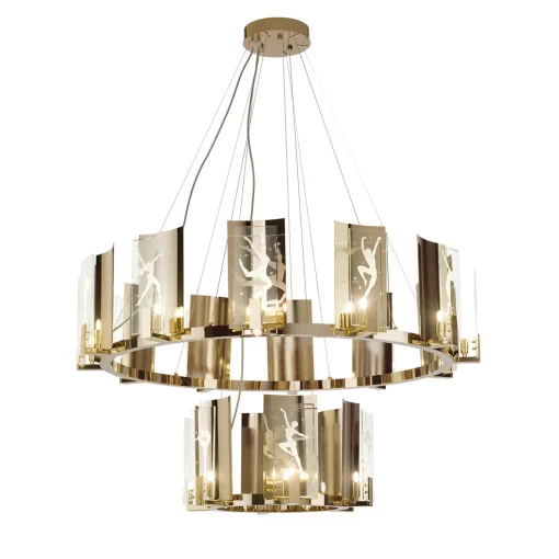 Dancing Round 2-Tier Chandelier