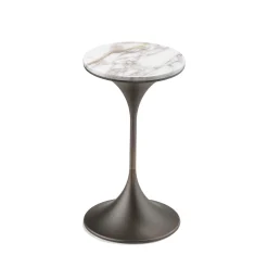 Dapertutto Tall Carrara Brown Side Table by Paolo Rizzato