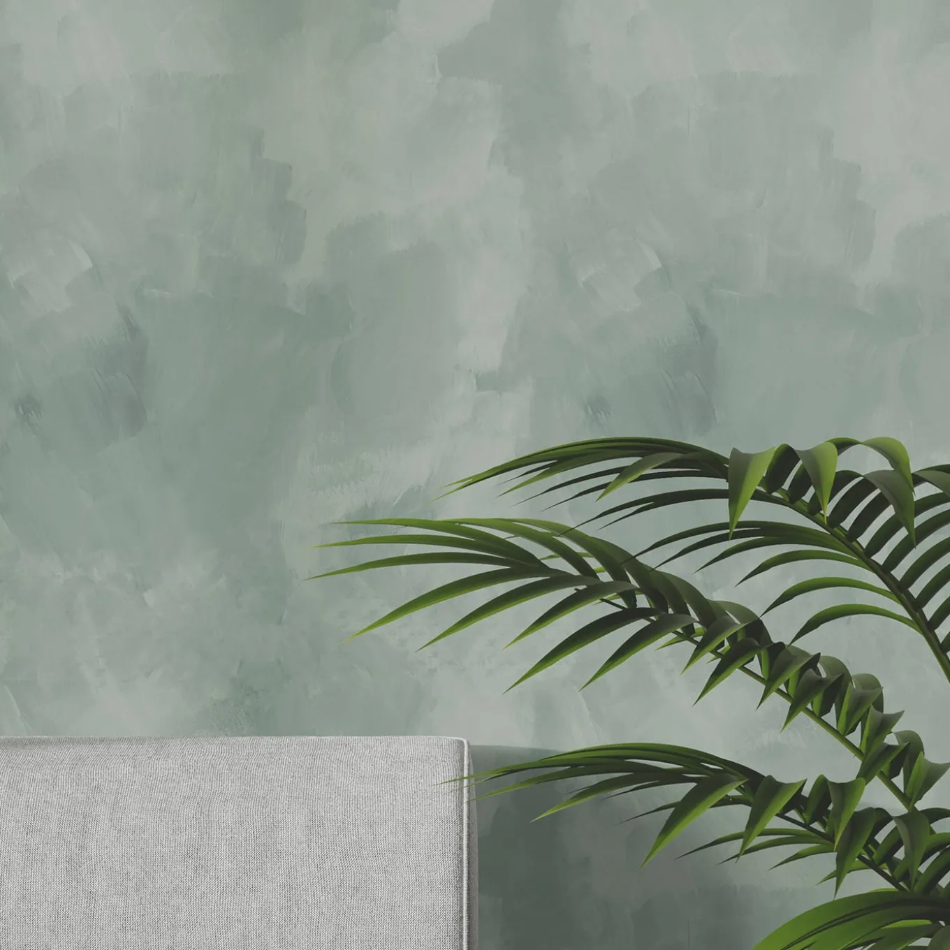 Dark Aquarelle Green Brushstrokes Wallpaper
