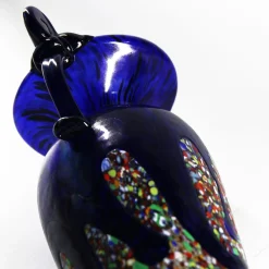 Dark Blue Murano Glass Amphora Vase