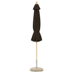 Dark Brown Round Outdoor Umbrella