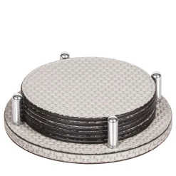 DAVID COASTERS HOLDER ROUND WITH 6 TAO COASTERS