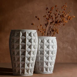 Dawn Large Bianco del Re Marble Vase Holder