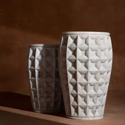 Dawn Large Bianco del Re Marble Vase Holder