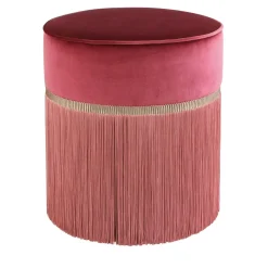 Decò Couture Geometric Pink Ottoman