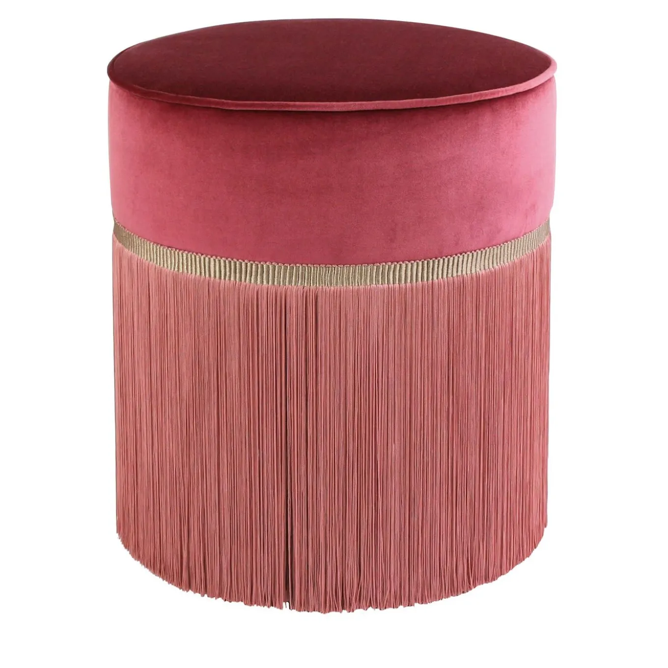 Decò Couture Geometric Pink Ottoman