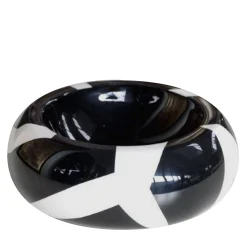 Deco Round Black-And-White Bowl
