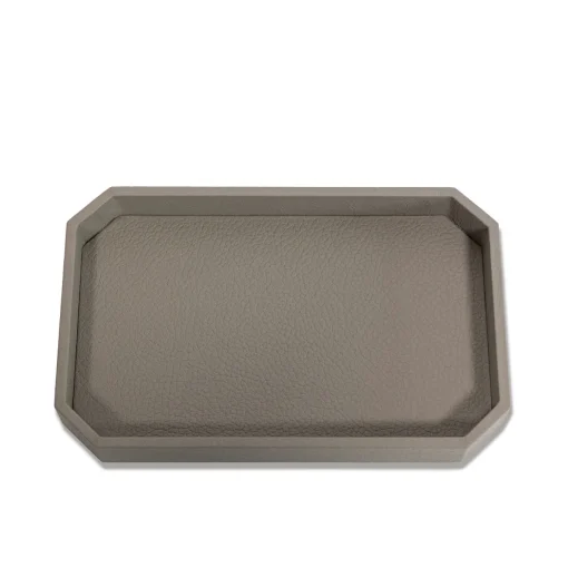 Del Monte Medium Luna Gray Leather Vide-Poche