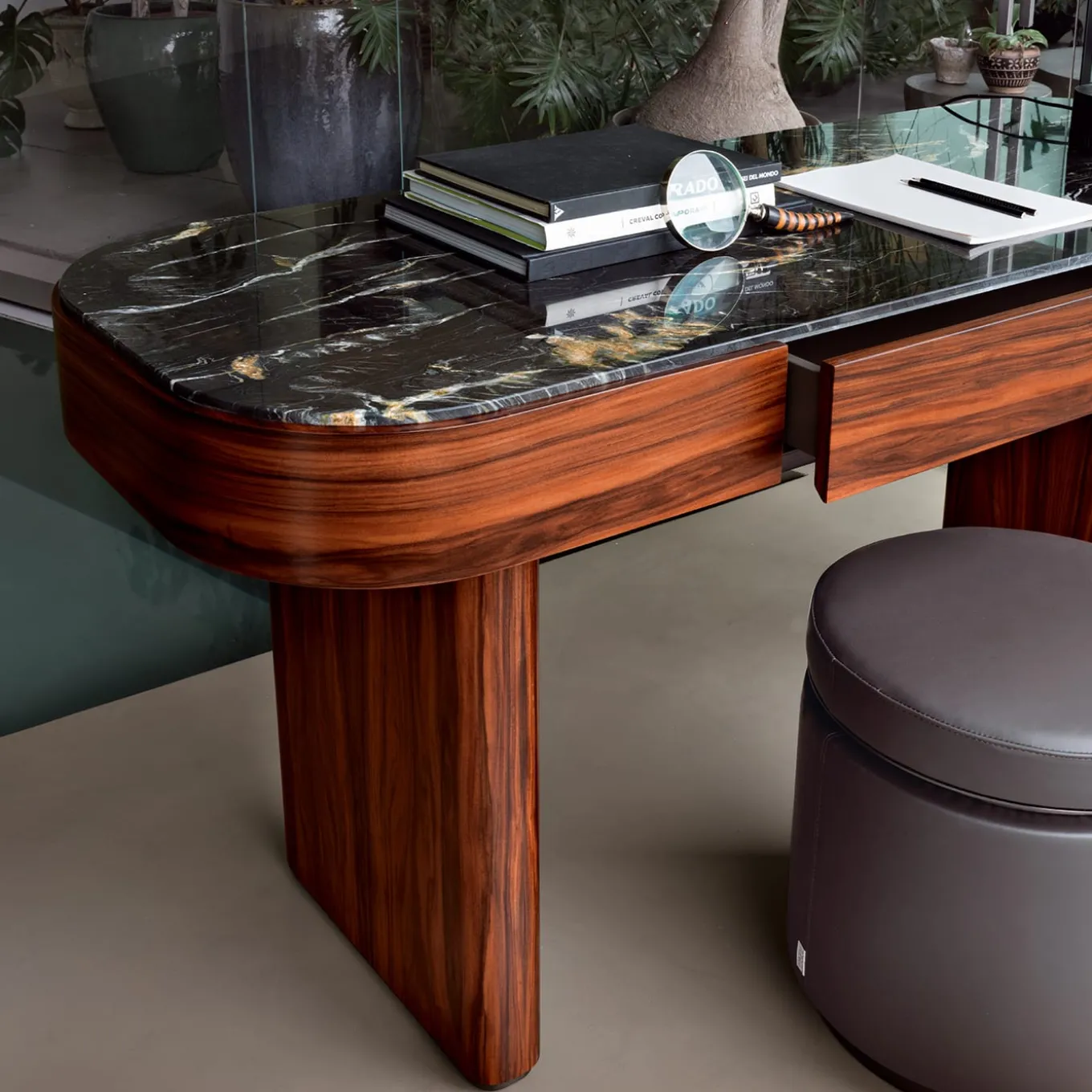 Delano Desk with Marble Top